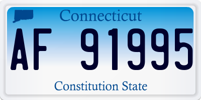 CT license plate AF91995