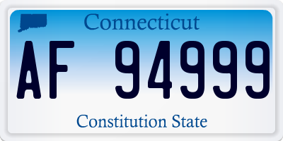 CT license plate AF94999