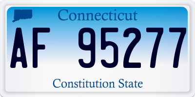 CT license plate AF95277