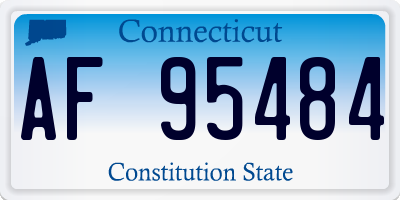 CT license plate AF95484