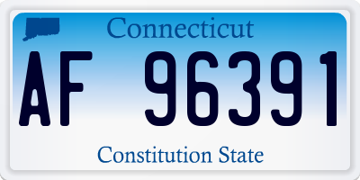 CT license plate AF96391