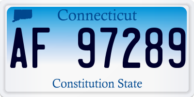 CT license plate AF97289