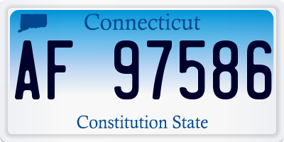 CT license plate AF97586