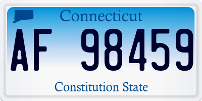 CT license plate AF98459