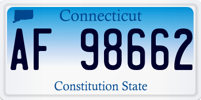 CT license plate AF98662