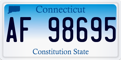 CT license plate AF98695