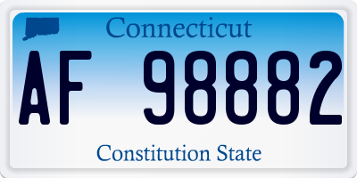 CT license plate AF98882