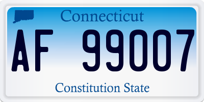 CT license plate AF99007