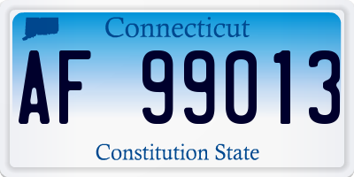 CT license plate AF99013