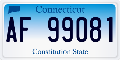 CT license plate AF99081