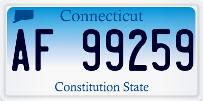 CT license plate AF99259