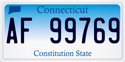 CT license plate AF99769