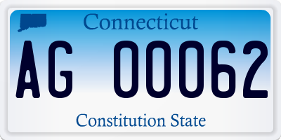 CT license plate AG00062