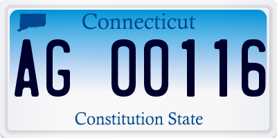 CT license plate AG00116