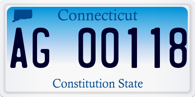 CT license plate AG00118