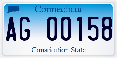 CT license plate AG00158