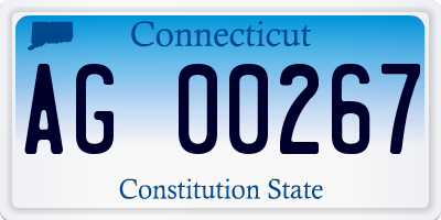 CT license plate AG00267