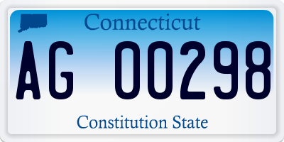 CT license plate AG00298