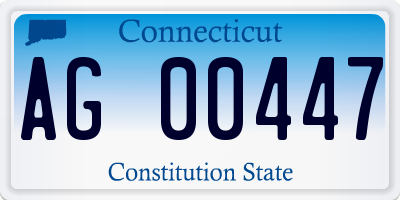 CT license plate AG00447