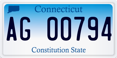CT license plate AG00794