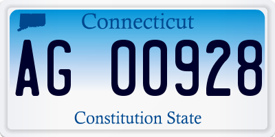 CT license plate AG00928