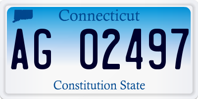 CT license plate AG02497