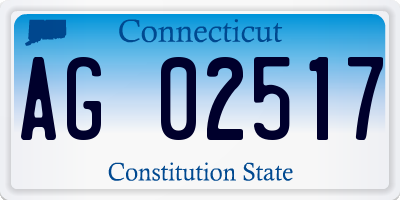 CT license plate AG02517