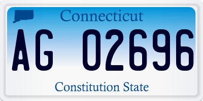 CT license plate AG02696