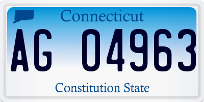 CT license plate AG04963