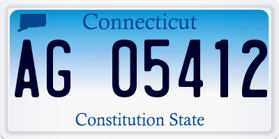 CT license plate AG05412