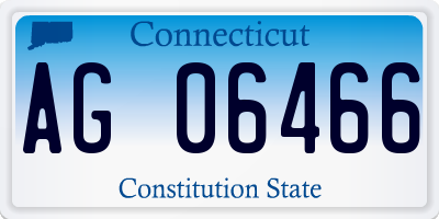 CT license plate AG06466