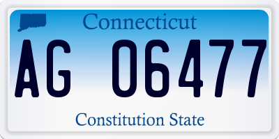 CT license plate AG06477