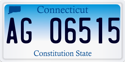 CT license plate AG06515