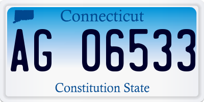 CT license plate AG06533