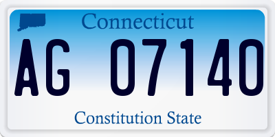 CT license plate AG07140