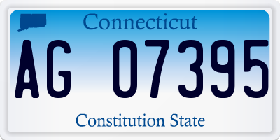CT license plate AG07395
