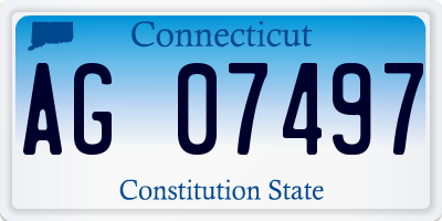 CT license plate AG07497