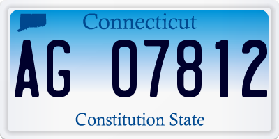 CT license plate AG07812