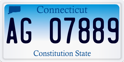 CT license plate AG07889