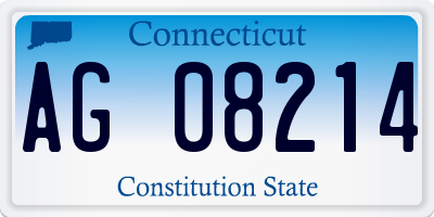 CT license plate AG08214