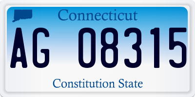 CT license plate AG08315
