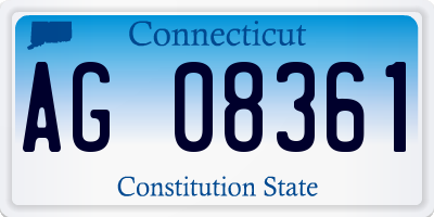 CT license plate AG08361