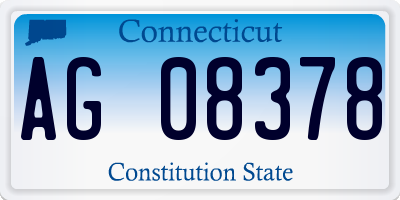 CT license plate AG08378