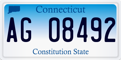 CT license plate AG08492