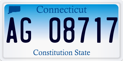 CT license plate AG08717