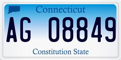 CT license plate AG08849