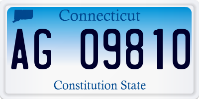 CT license plate AG09810
