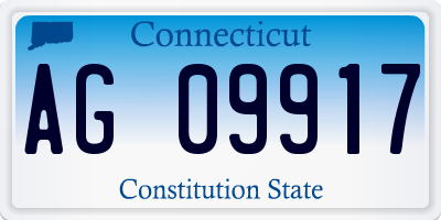 CT license plate AG09917