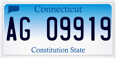 CT license plate AG09919