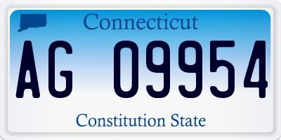 CT license plate AG09954